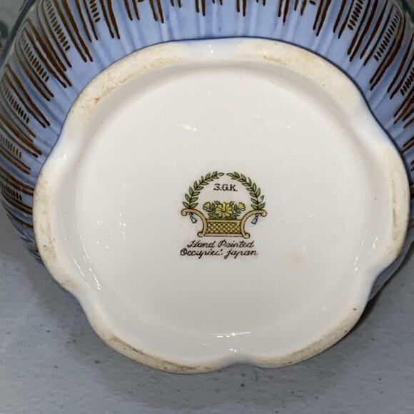 VTG SGK China Demitasse Teapot Teacup Saucer Complete Set For 6 Occupied Japan - Picture 5 of 9